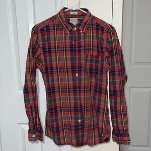 J. Crew Slim Madras button down Shirt S